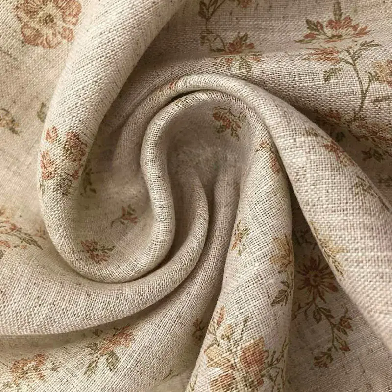 Льняная ткань с цифровой печатью